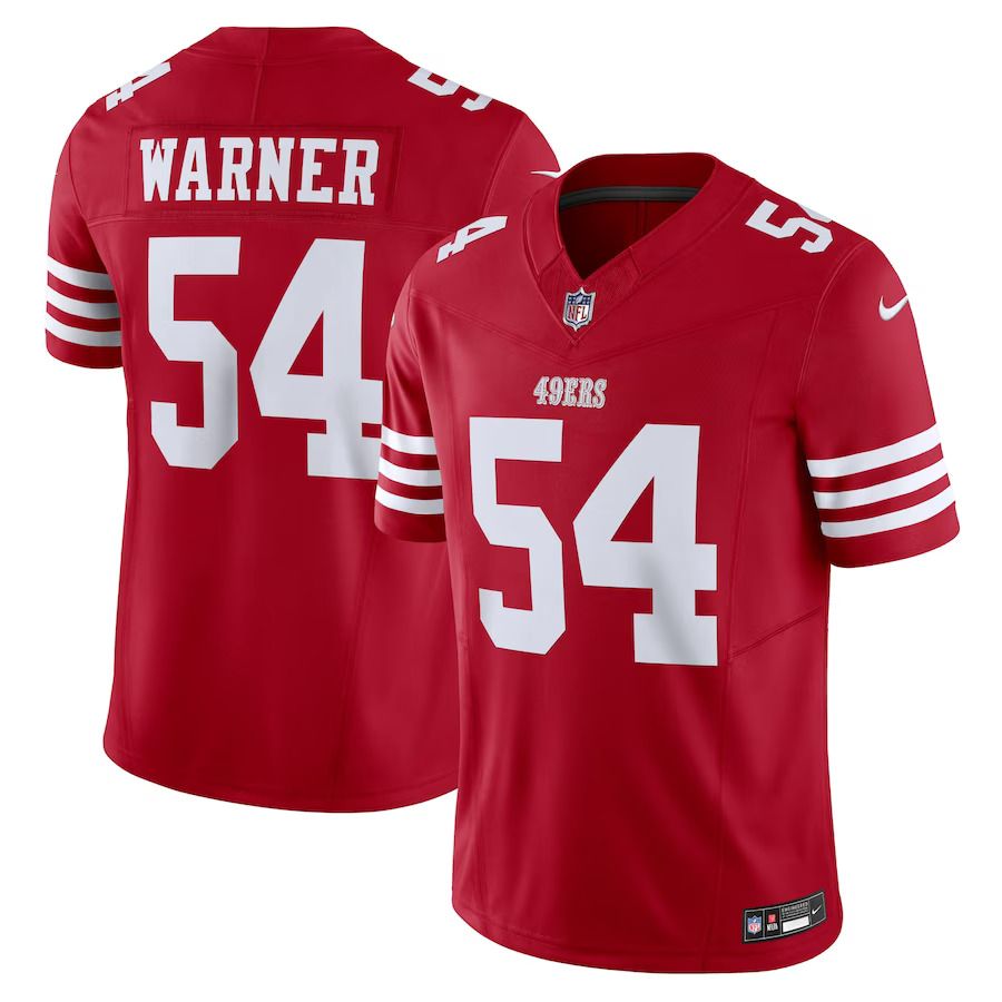 Men San Francisco 49ers #54 Fred Warner Nike Scarlet Vapor F.U.S.E. Limited NFL Jerseys->san francisco 49ers->NFL Jersey